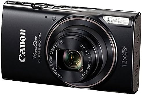 Canon PowerShot IXUS 360 HS Digitális Fényképezőgép (Fekete) + Transcend 32GB Memória Kártya + Kamera Esetében + USB Kártya Olvasó + LCD