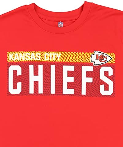 Új Korszak NFL Férfi Mért Dri-Tek Hosszú Ujjú Póló, Felnőtt Profi Futball Tagless T-Shirt, a Kansas City Chiefs, X-Large