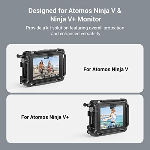 SmallRig Ketrec Készlet Atomos Ninja V/Ninja V+, a NATO-val Vasúti, 1/4-20 Csavar, M3 Csavar，HDMI Kábel Bilincs, valamint Sunhood, Teljes