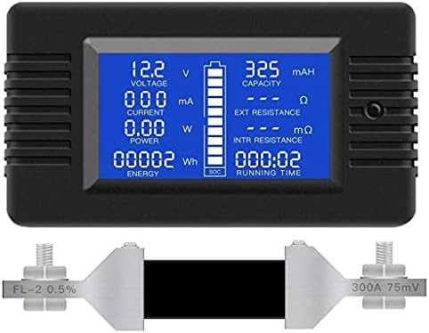 KXDFDC Többfunkciós Akkumulátor Mérő Monitor,0-200 V,0-300A LCD Kijelző Digitális Aktuális Feszültség Érzékelő
