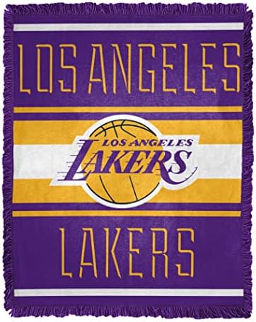 Északnyugati NBA Los Angeles Lakers Orr Kezelésére Szőtt Jacquard Dobja 46 W x 60 L Takaró