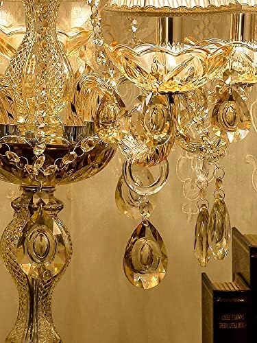 Goldnice Európai Kristály asztali lámpa Luxus Hálószoba Éjjeli lámpa Hangulat Kreatív Nappali