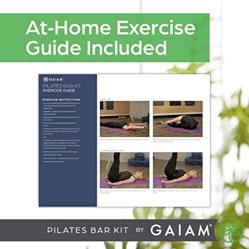 Gaiam Visszaállítása Pilates Bár Reformer Készlet - Home Fitness gépek a Teljes Test Edzés Jelenti, Bár, Két 30-os Ellenállás