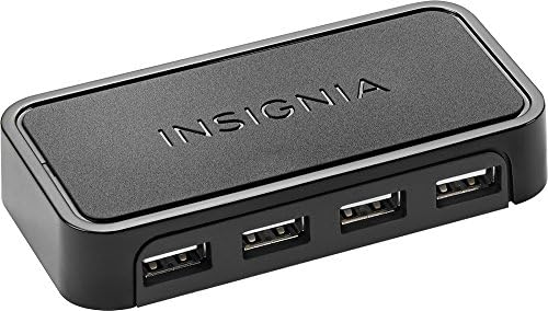 Insignia - 4-Port USB 2.0 Hub - Fekete
