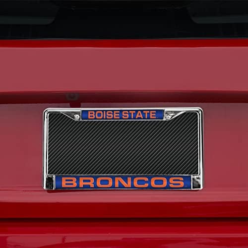 NCAA Rico Iparágak Boise State Broncos Kék Chrome Lézer Licenc Keret, 12 x 6 Lézerrel Vágott Chrome Frame - Autó/Teherautó/TEREPJÁRÓ