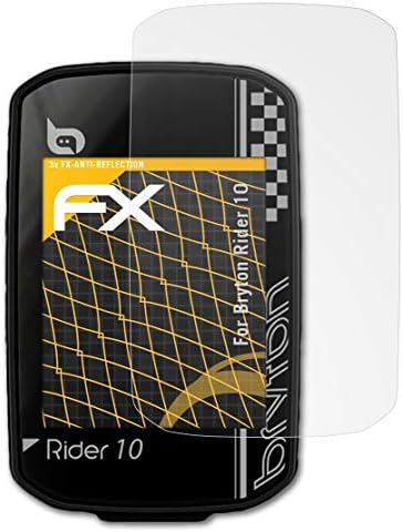 atFoliX képernyővédő fólia Kompatibilis Bryton Rider 10 Képernyő Védelem Film, Anti-Reflective, valamint Sokk-Elnyelő FX Védő
