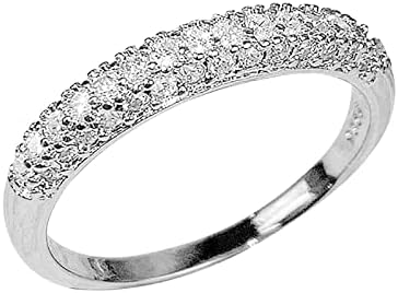 Deszkás Fiú Gyűrűk Teljes Gyémánt Három Sor Gyűrű Cirkónia A Nők Egyszerű Divat Ékszerek Legnépszerűbb Tartozékok