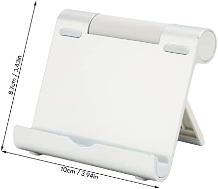 Tablet Tartó, Forgatható 180 Fokos Összecsukható Hordozható Telefon készenléti Multi Szög Beállítása Tartós Hordható Otthon (Ezüst)