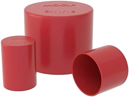 Egyenes Műanyag Kupakok - LDPE Egyenesen Kap 1.575 (40mm) x 1.063 (27mm) Piros LDPE MOCAP SM40X27SRD1 (qty200)