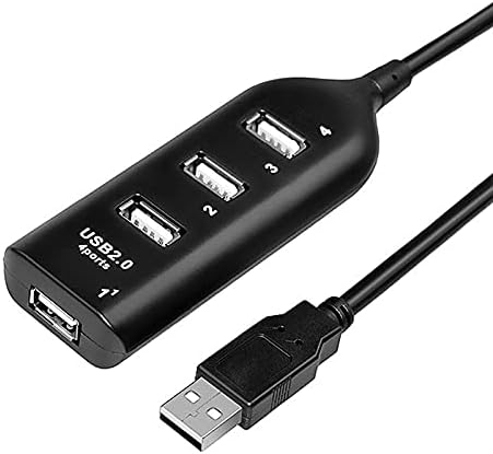 WYFDP 2.0 Multi USB 2.0 Hub USB Elosztó nagysebességű 3 USB Kártya Olvasó USB Extender PC Laptop (Szín : Fekete)