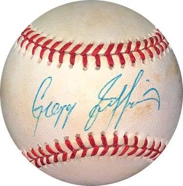 Gregg Jefferies aláírt RONL Rawlings Hivatalos Nemzeti League Baseball-moll hangnem foltok - SZÖVETSÉG Hologram EE41654 (New