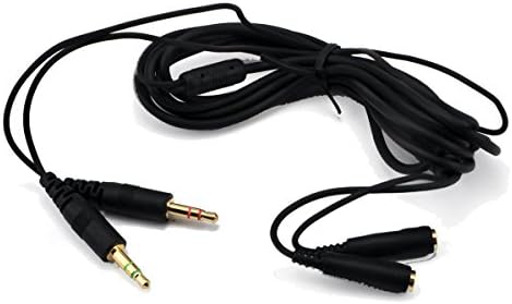 2 Dugók 2 Bubi Mikrofon Audio Hosszabbító Kábel, 3,5 mm-es Kábel a Számítógép Gaming Fejhallgató Fülhallgató (4.9 Láb,150cm, Fehér)