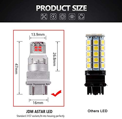 JDM ASTAR Nagy Teljesítményű Super Bright 1:1 Design 3020 Chips 3056 3156 3057 3157 4057 4157 Piros LED Izzók