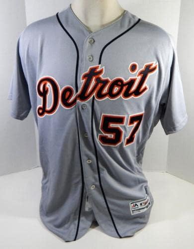 A 2018-as Detroit Tigers Artie Lewicki 57 Játék Kiadott Szürke Jersey 48 DP20915 - Játék Használt MLB Mezek