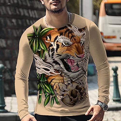 Férfi Grafikus póló 3D-s Nyomtatási Újdonság Tees Vicces Tigris Rövid Ujjú Tshirts Ifjúsági Divat Kerek Nyakú Póló