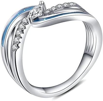 2023 Új Divatos Formájú Gyűrű Csomózott Divat Ékszerek, Ezüst Gyűrű, Gyűrűk Ujját a Nők számára Végtelenül Gyűrű (Fekete, 5)