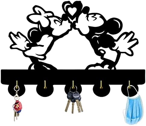 Mickey and Minnie a Szerelem Téma Fali Dekor Horog Testre Háztartási Ajtó Dekoráció Horgok Multi-Function Fal Kabát, Táskák,