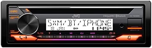 JVC KD-T92MBS Tengeri Névleges Autó Sztereó Bluetooth, Front USB, AUX, Alexa, SirusXM Rádió Készen áll, Hi-Erősítő, Nagy Kontrasztú Képernyőn