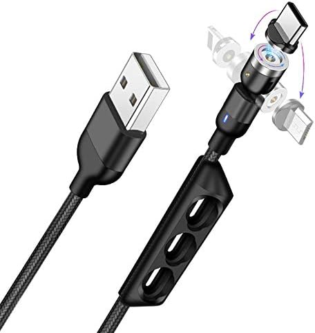 BoxWave Kábel Kompatibilis a Corsair HS75 XB Vezeték nélküli - MagnetoSnap AllCharge Kábel, Mágnes Töltés USB Kábel Típusa-C Micro