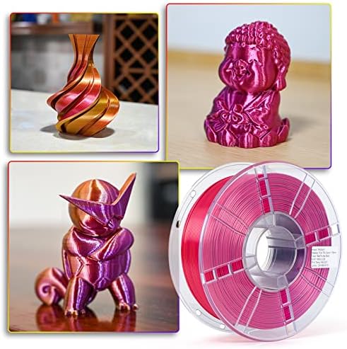 TRONXY 3D-s Nyomtató Szálban,Tri-Color Coextrusion PLA Végtelen 1.75 mm,Selyem, Piros, Lila, Arany Szálban,a 3D Nyomtatás Végtelen