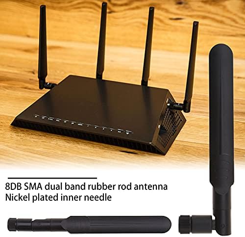 2X 8dBi 2.4-5.8 Ghz-es Dual Band WLAN Router WiFi Hotspot Kártya Antenna RP-SMA Male Csatlakozó Omni-Directional a WiFi Biztonsági Kamera,