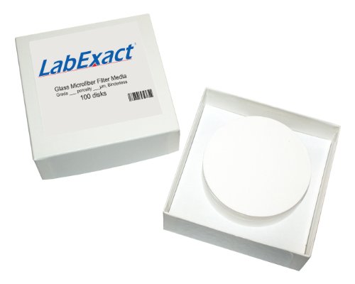 LabExact 1200106 E Osztály Üveg Mikroszálas Szűrő, Binderless Boroszilikát Üveg, 1.5 µm, 7.0 cm (Csomag 100)