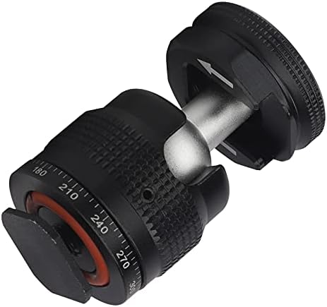Kamera Állvány Mini Labda Fejét Adapter 360 Fokos Forgatható Pan 90° - Os Dőlésszög, 1/4 Csavar Hideg Cipő Mount a DSLR Fényképezőgép/Fény