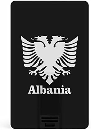 Albánia Sas USB Flash Meghajtó Hitelkártya Design USB Flash Meghajtó Személyre szabott Memory Stick Kulcs 32G