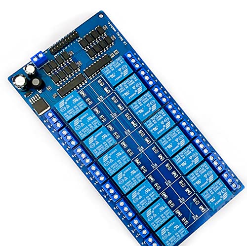 DEVMO 12V 16-Csatornás Relé Interfész kártya Modul Optocoupler LED LM2576 Teljesítmény Kompatibilis Ar-duino DIY Kit PiC KAR AVR