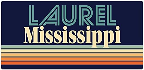 Laurel Mississippi 2, 5 x 1.25-Es Vinyl Matrica Retro Design