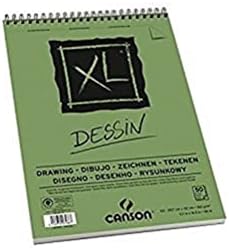 CANSON XL Rajz 160gsm A3-as Papír, Világos Szemű, Spirál Pad Rövid Oldalon, 50 Fehér Lap, Ideális Professzionális Művészek & Illusztrátorok