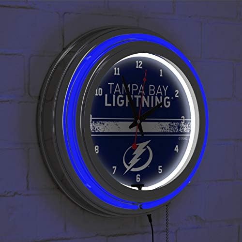 Védjegy Globális NHL Chrome Dupla Fokára Neon Óra - Tampa Bay Lightning