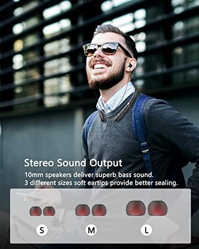Yarayeon Bluetooth Fejhallgató.Neckband Bluetooth Fejhallgató Rezgés.IPX5 Sweatproof.Zajszűrő Sztereó Fejhallgató, Visszahúzható