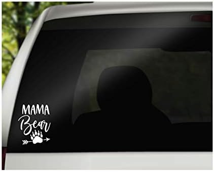 Mama Medve Nyíl Mancs Vinyl Matrica | Fehér | Made in USA által Foxtail Matricák | Autó Windows, Táblagépek, Laptop, Víz, Üveg, stb. | 5.375