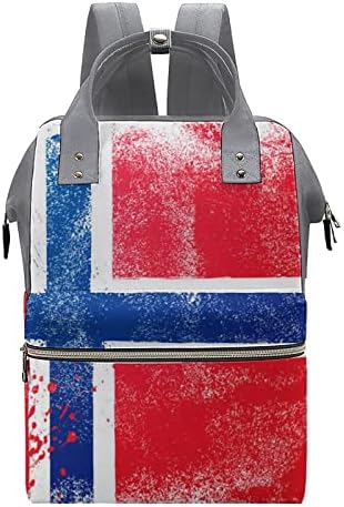 Szomorú Zászló Norvégia Pelenkázó Hátizsák Vízálló Anyu Táska Nagy Kapacitású Hátizsák