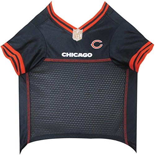 NFL Chicago Bears Kutya Jersey, Méret: Közepes. Legjobb Labdarúgó Jersey ruha, a Kutya, Macska. Engedélyezett Jersey Póló.