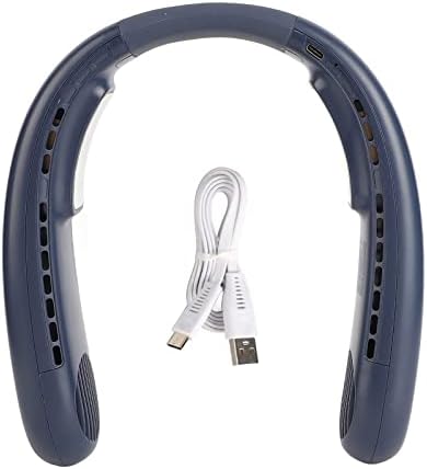 Pegau Nyak hűtőventilátor Nyak Ventilátor USB Töltés Bladeless Kis 3 Szél Sebessége Állítható Gyors Hűtés az Utazási Iroda (Kék)