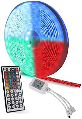 navor LED Szalag Világítás 16.4 ft 300 Led RGB Színes Kötél Fény 44 Kulcsok IR Távirányító Szabályozható Beltéri használatra