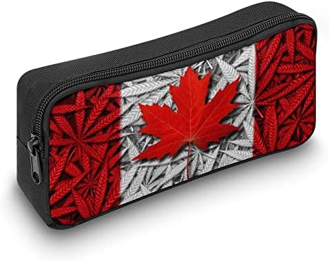 Kanada Fű Juhar Zászló Nagy Tolltartó Toll Dobozban Tároló Táska, Smink Tok Utazás Szervező