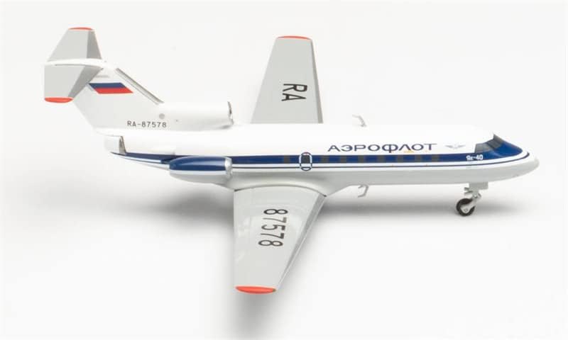 Herpa Aeroflot Jakovlev JAK-40 RA-87578 1/200 FRÖCCSÖNTÖTT Repülőgép Előre elkészített Modell