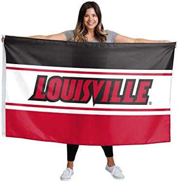 NCAA Louisville Cardinals Unisex Kétoldalas 3 x 5 Csapat Logó Vízszintes Zászló, Vízszintes 3 x 5', Egy Méret