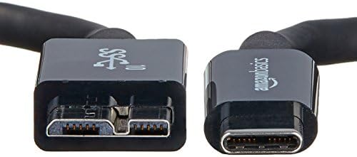 Alapokat, USB C-Típusú Mikro-B 3.1 Gen2 Töltő Kábel - 3 Láb (0.9 Méter) - Fekete & USB 3.0 Töltő Kábel - Egy-Férfi-Micro-B - 3 Láb (0.9