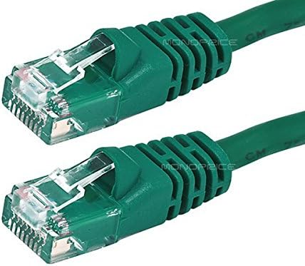 Monoprice Cat5e Ethernet Patch Kábel - 30 Láb - Zöld | Hálózat, Internet, Kábel - RJ45, Rekedt, 350Mhz, UTP, Tiszta, Csupasz Réz Drót,