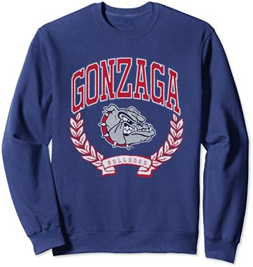 Gonzaga Bulldogs Győzelem Vintage Haditengerészet Pulóver