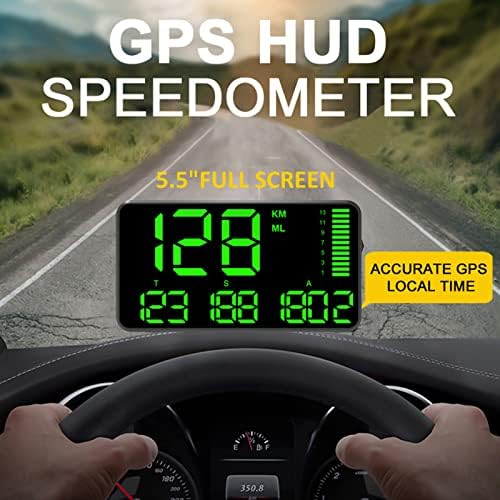 5.5 Hüvelykes GPS Sebességmérő kilométer-Számláló Hud Digitális Kijelző,Több mint Gyorshajtás Riasztás Minden Jármű Auto Truck Kerékpár, Motorkerékpár,