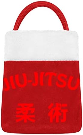 Jiu-Jitsu Karácsonyi Csomagokat Aranyos Tote Tároló Tasak Zseb Édesség Ajándék, Karácsonyi Fa Lóg Dekoratív