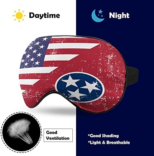 Amerikai Tennessee-i Állami Zászló Aludni Maszk Puha Kendőt Hordozható Szem Maszk, Állítható Pánt a Férfiak Nők