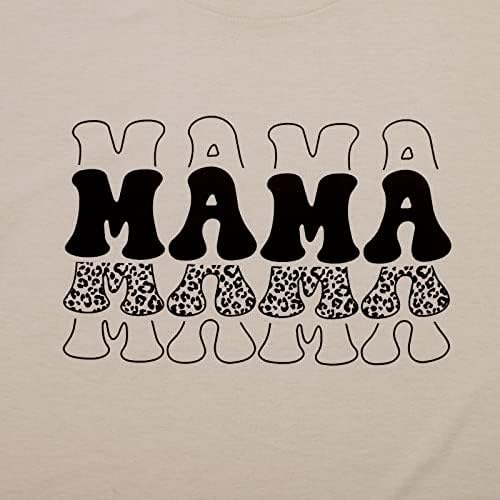 Mama Póló Női Vicces Anya Ing Mama Betű Nyomtatott Rövid Ujjú Laza Fit Terhesség Grafikus Póló