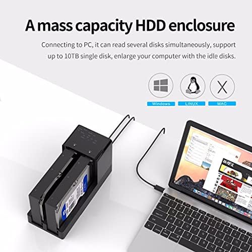 SLNFXC 2.5 3.5 Sata HDD Burkolat Dokkolóegység Offline Klón Super Speed USB 3.0 Merevlemez Támogatás 10Tb 2-Öböl