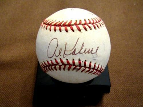 Al Kaline Ernie Harwell Carey Kell Tigrisek Hof Aláírt Auto Oal Játék Baseball Szövetség - Dedikált Baseball